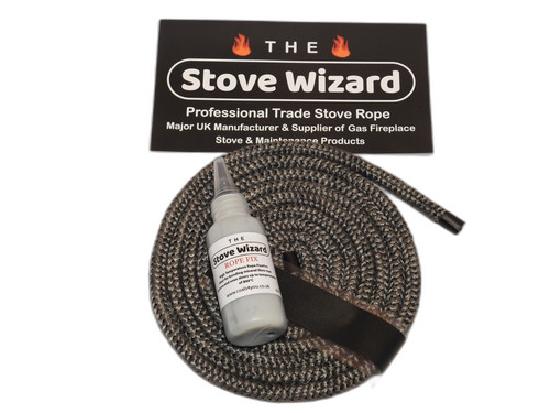 Stove rope door - kit, black